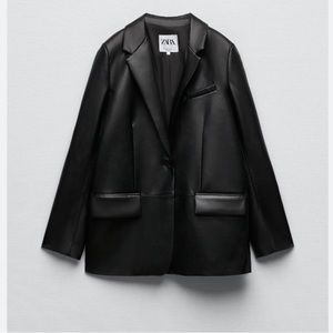 Zara Leather Blazer